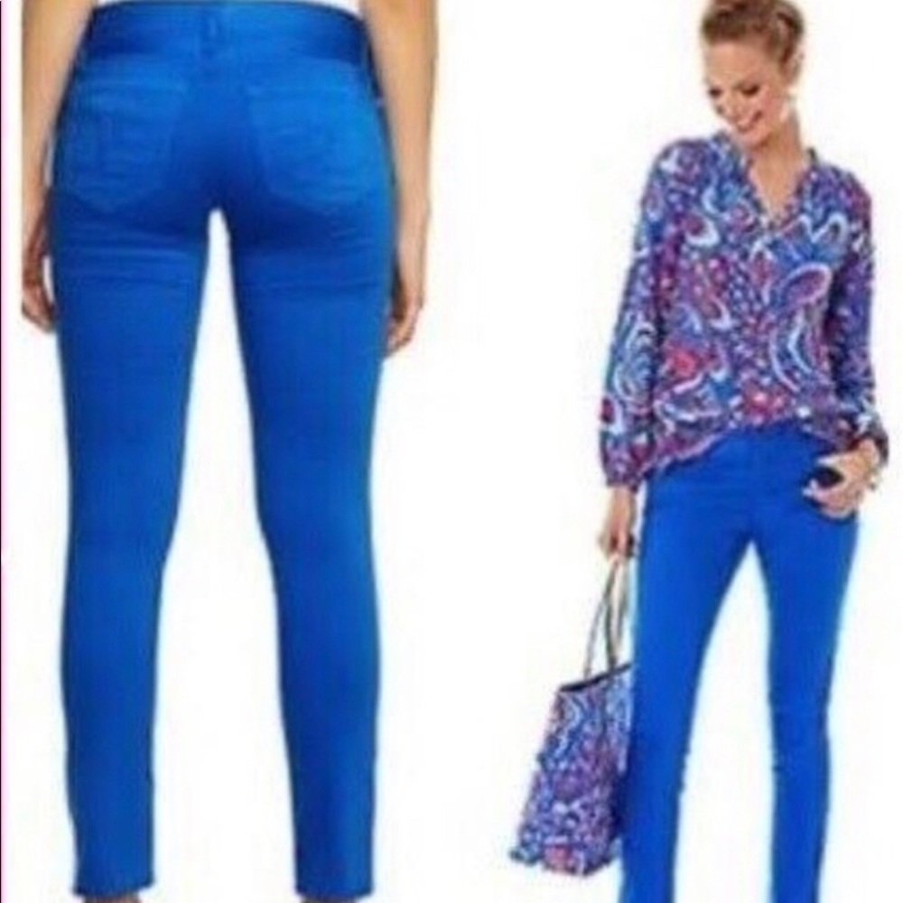 Lilly Pulitzer Worth Skinny Brewster Blue pants